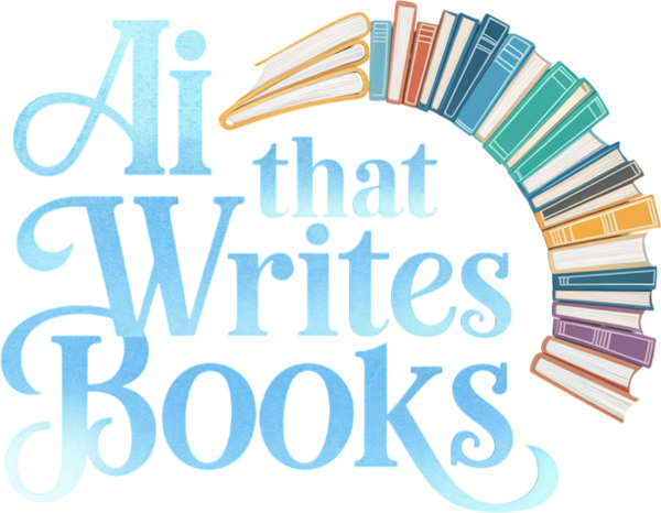 ai that writes books logo